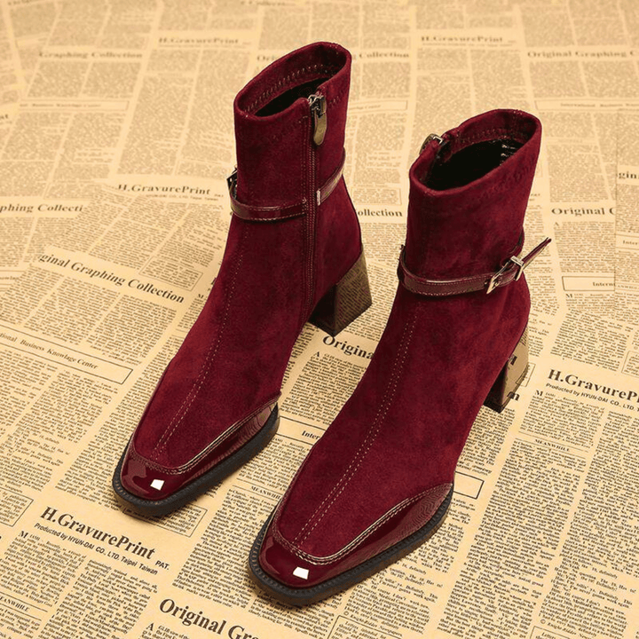 Classic pull-on ankle boots with a low heel