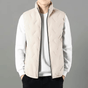 Men's sleeveless quilted gilet with stand collar and zip front